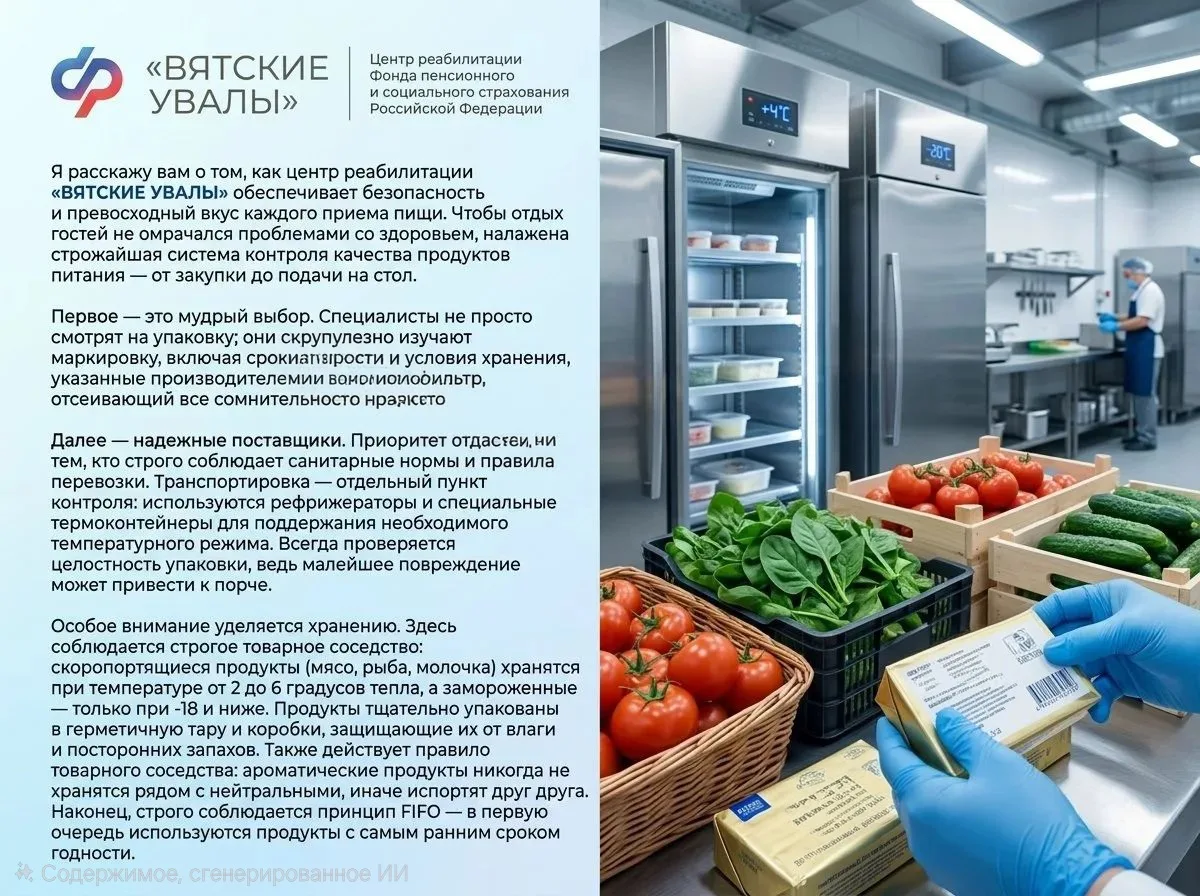 🥗Сегодня расскажем о том, как в центре реабилитации СФР «Вятские Увалы» заботятся о то...