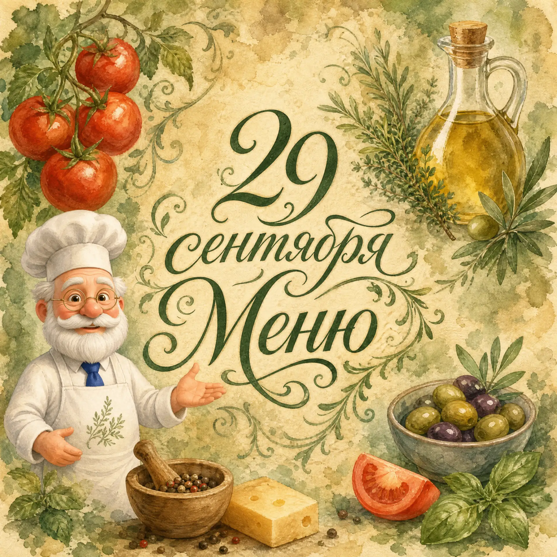 Меню в Академии маленьких наук на 29 сентября, вторник