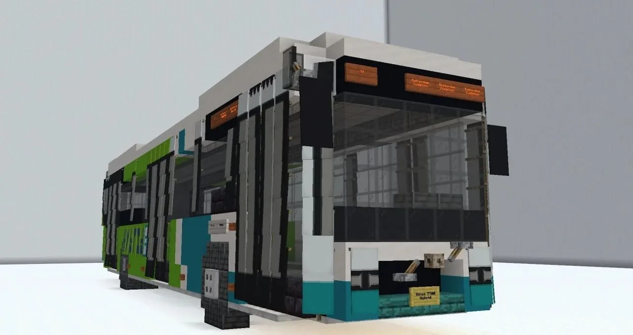 Чувак построил в Майнкрафте автобус Volvo 7700 Hybrid, Arriva Zuid-Holland
