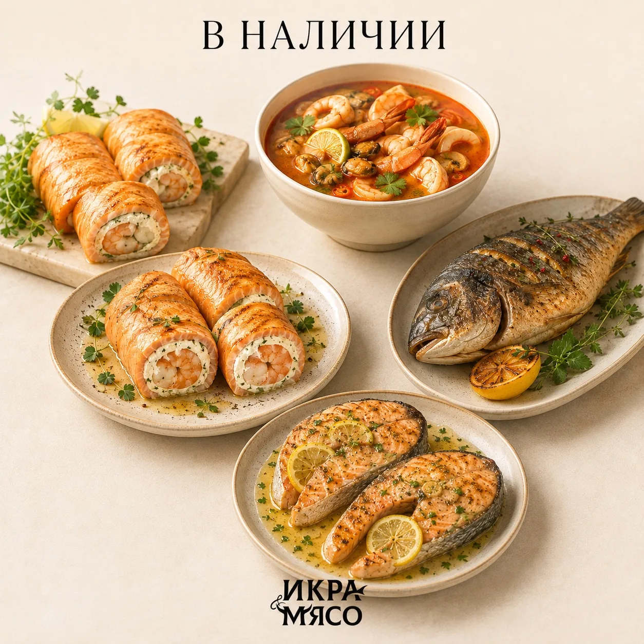 В наличии блюда, которые останется только поставить в духовку или разогреть: