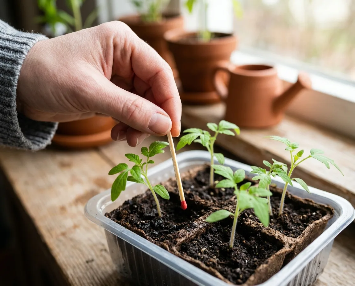 🌱 ЗАЧЕМ КЛАСТЬ СПИЧКУ В ГОРШОК С РАССАДОЙ ТОМАТОВ?Сера, которой покрыта головка спички, — это приро