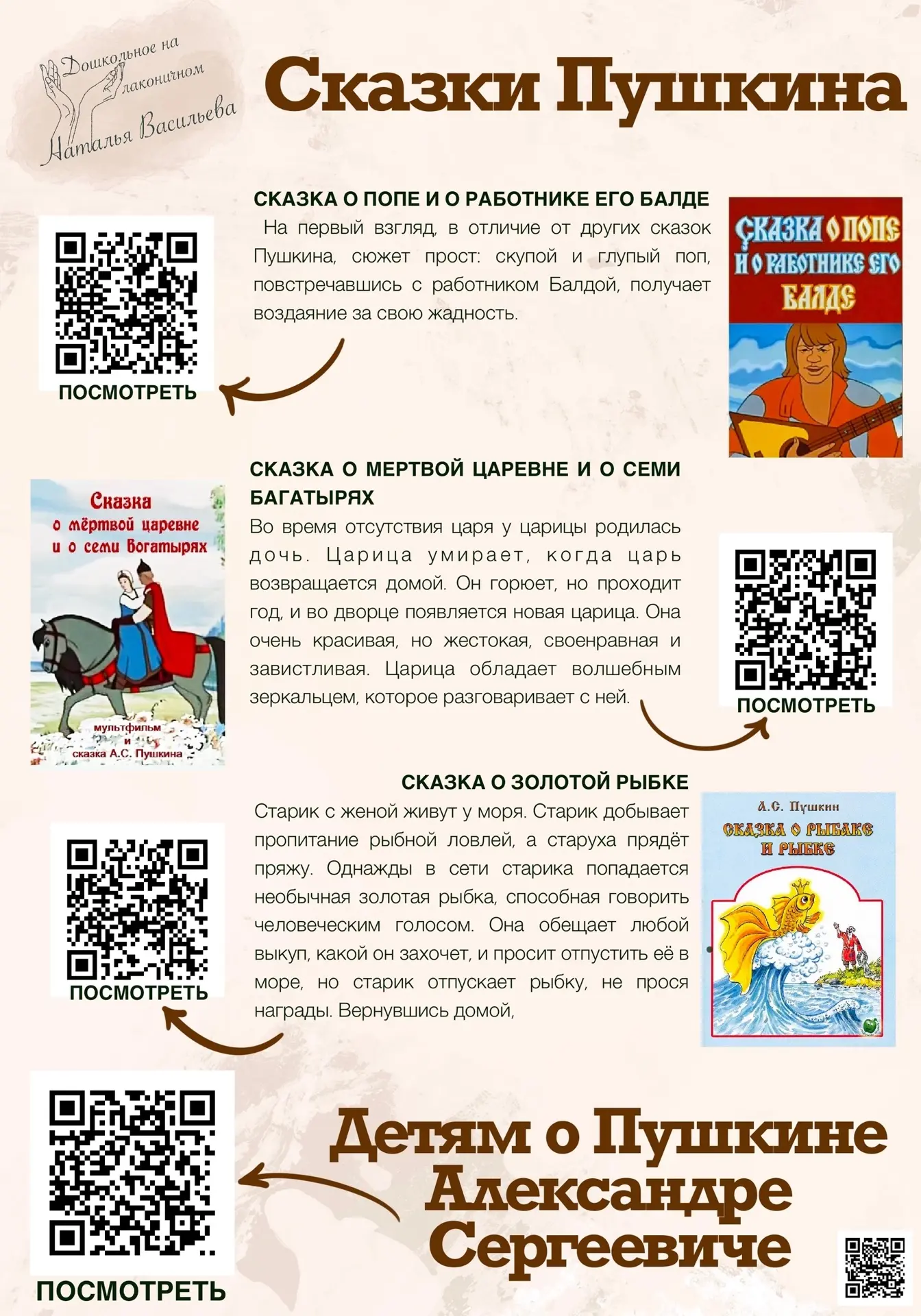 Здравствуйте, дорогие родители! 👋Совсем скоро  6 июня Пушкинский День. 📜🪶
Мы предлагаем вам прове