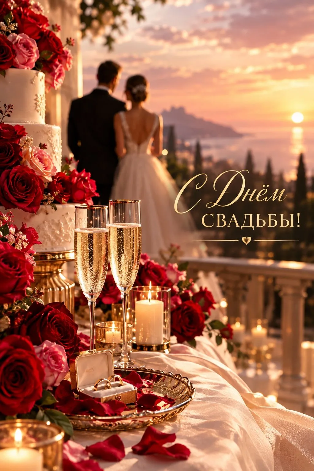 ❤️ Открытки с Днем Свадьбы