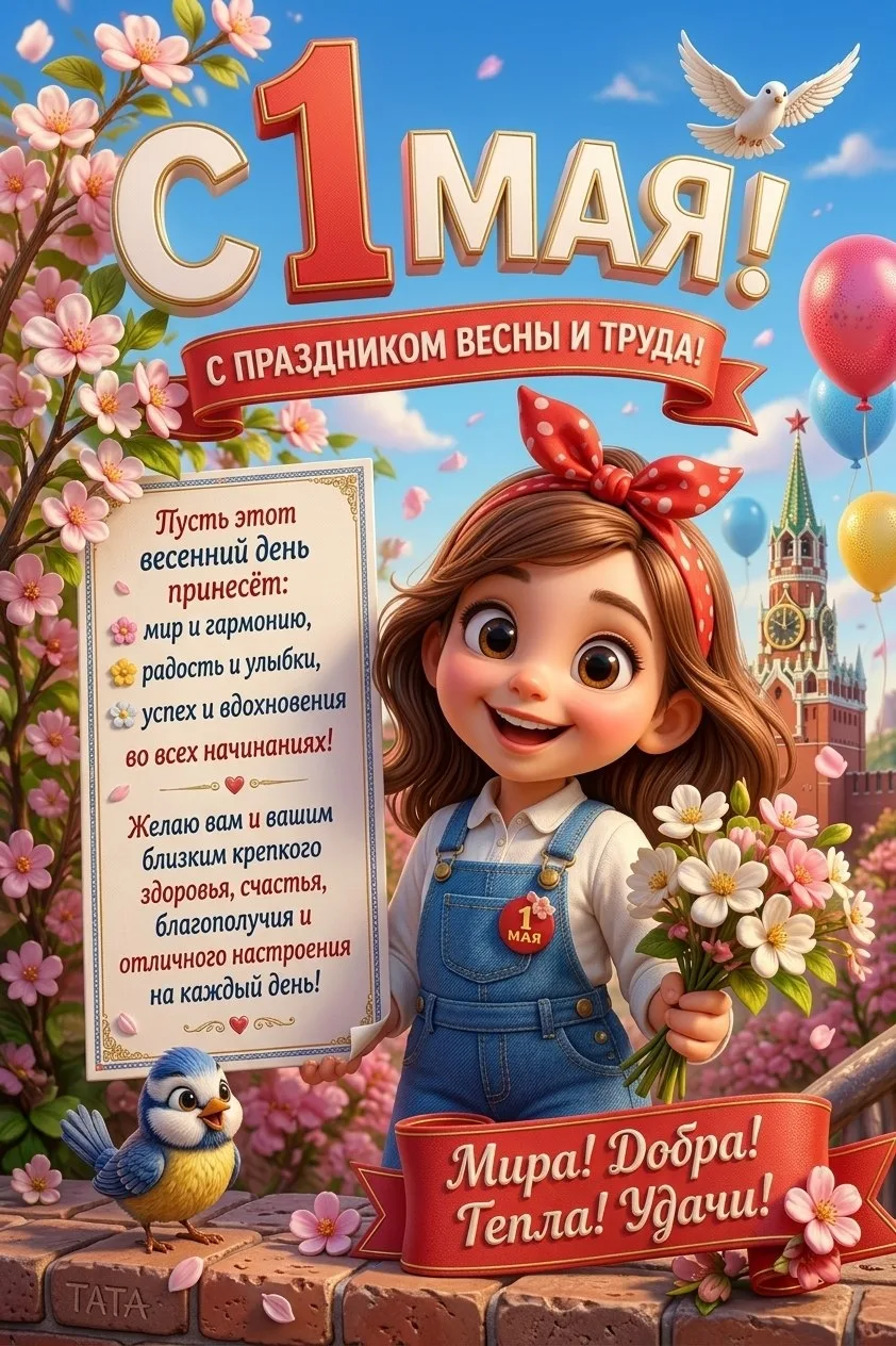 ☀️ С 1 мая! Ура весне и труду! ☀️