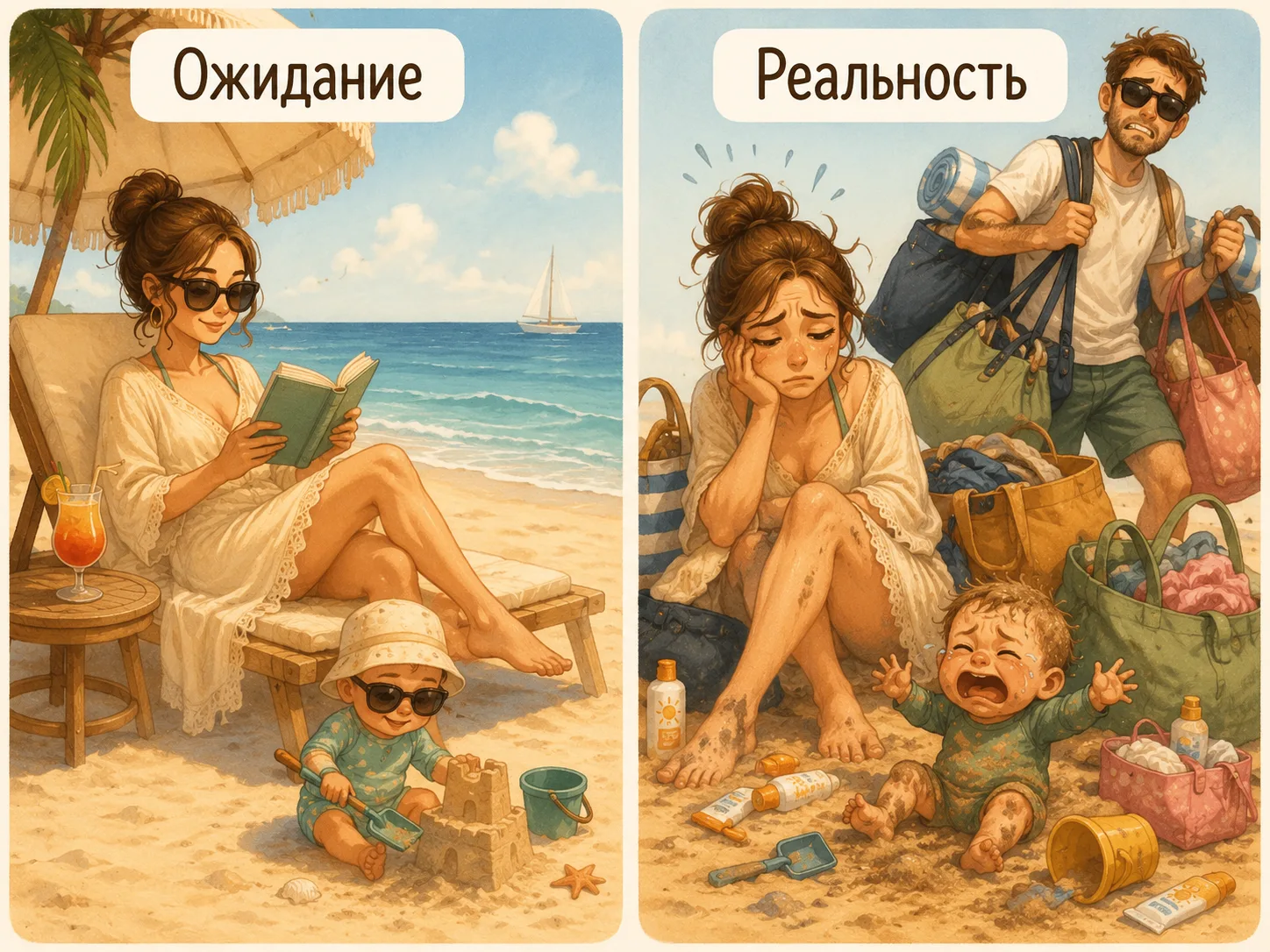 Первый отпуск с малышом — это всегда немного страшно, немного хаотично и совсем не так, как планиров