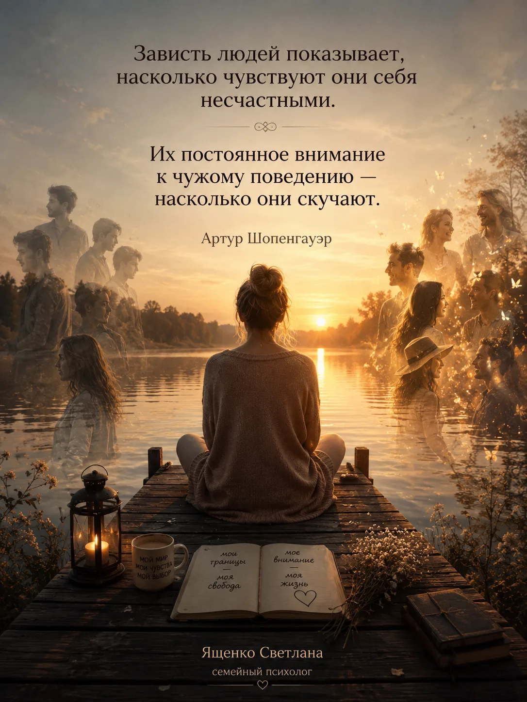 Представьте себе женскую душу как комнату с двумя зеркалами.
В одном зеркале — идеал. Это та женщина