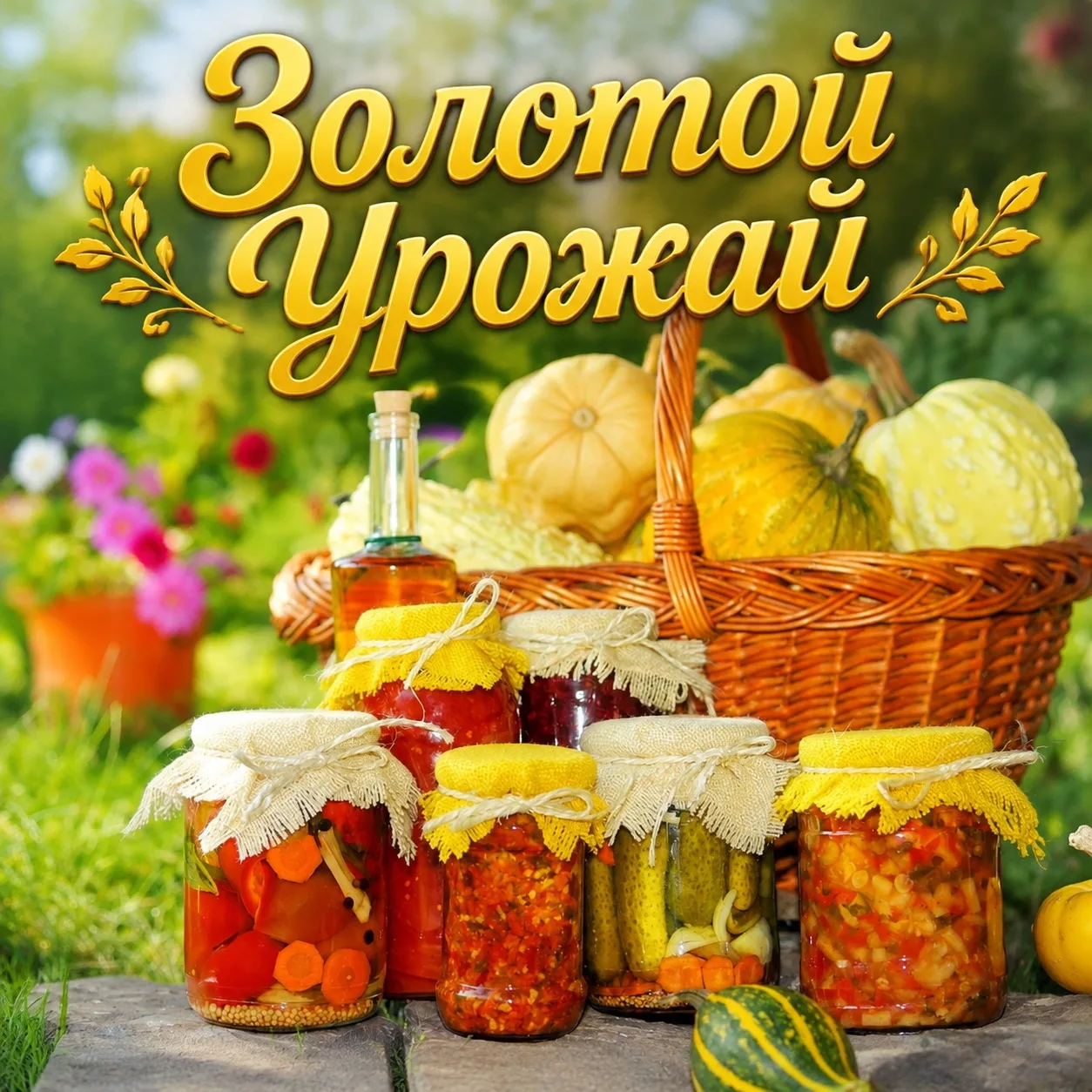 Сценарий осенних посиделок для взрослой компании - Заготовки для сытной зимовки "Золото...