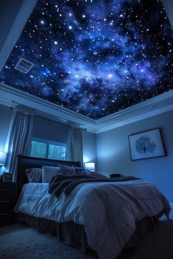 🌌✨ Небо на потолке? Легко! Фотопечать на натяжных потолках от "Мир Натяжных Потолков" ...