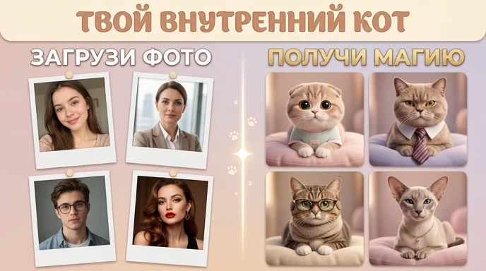 Твой внутренний кот 🐈‍⬛ 🐈

Ты когда-нибудь задумывалась, какой ты кот? Нет, серьёзно 😅

Загрузи с