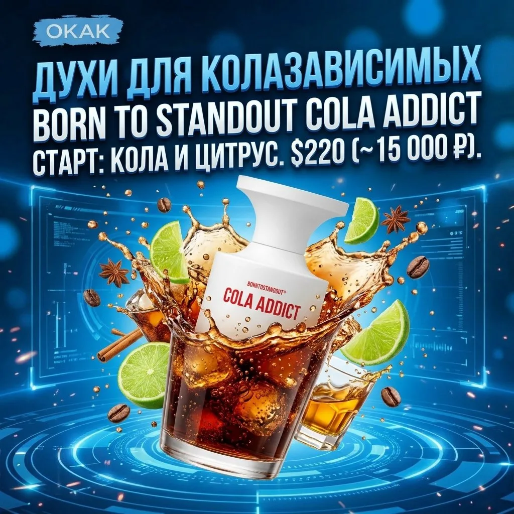 💞 Кола, но в флаконе. Южнокорейский Born to Standout выпустил духи для колазависимых — Cola Addict.