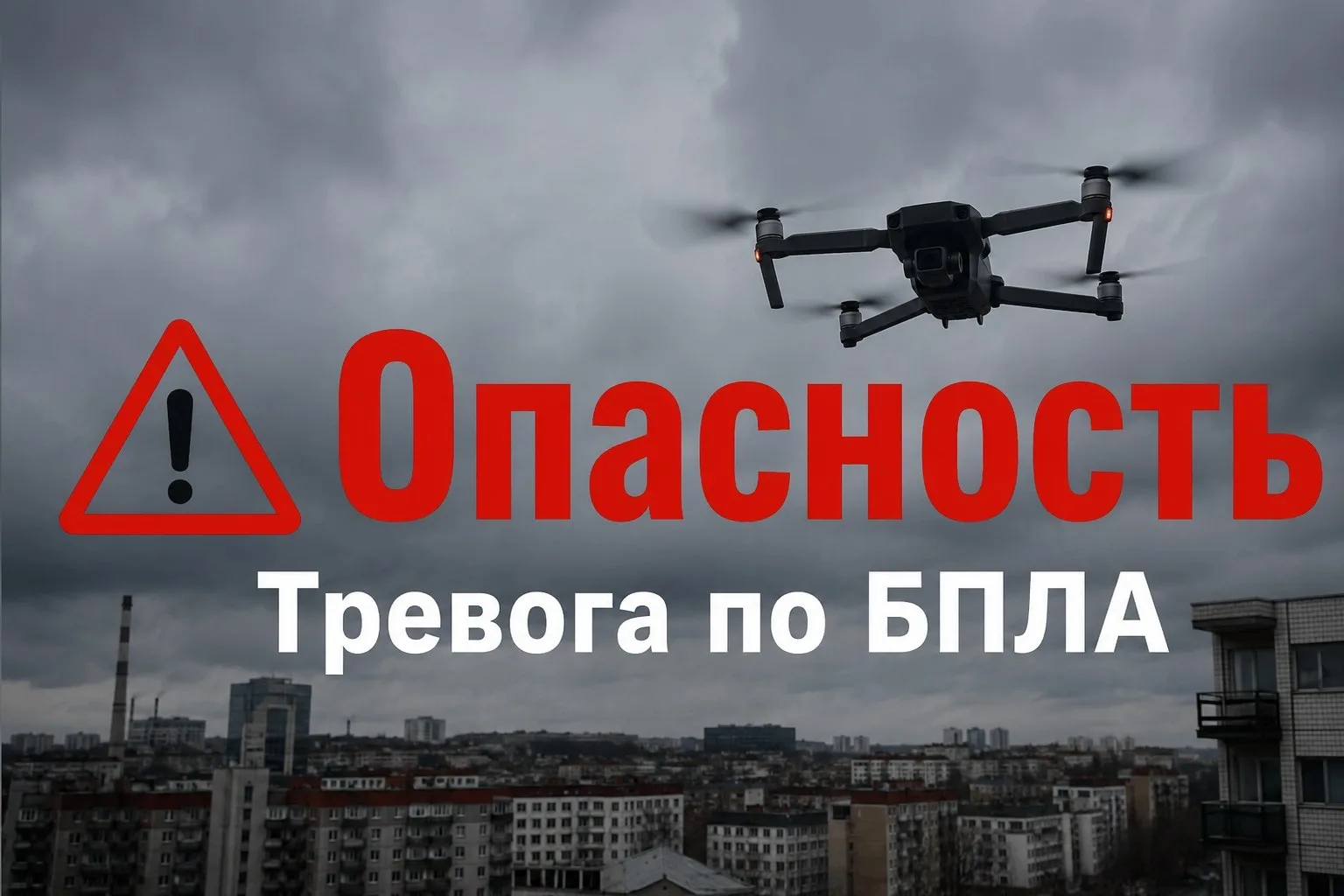 В Луганске сирена — несколько минут назад над восточной частью пролетел БПЛА.