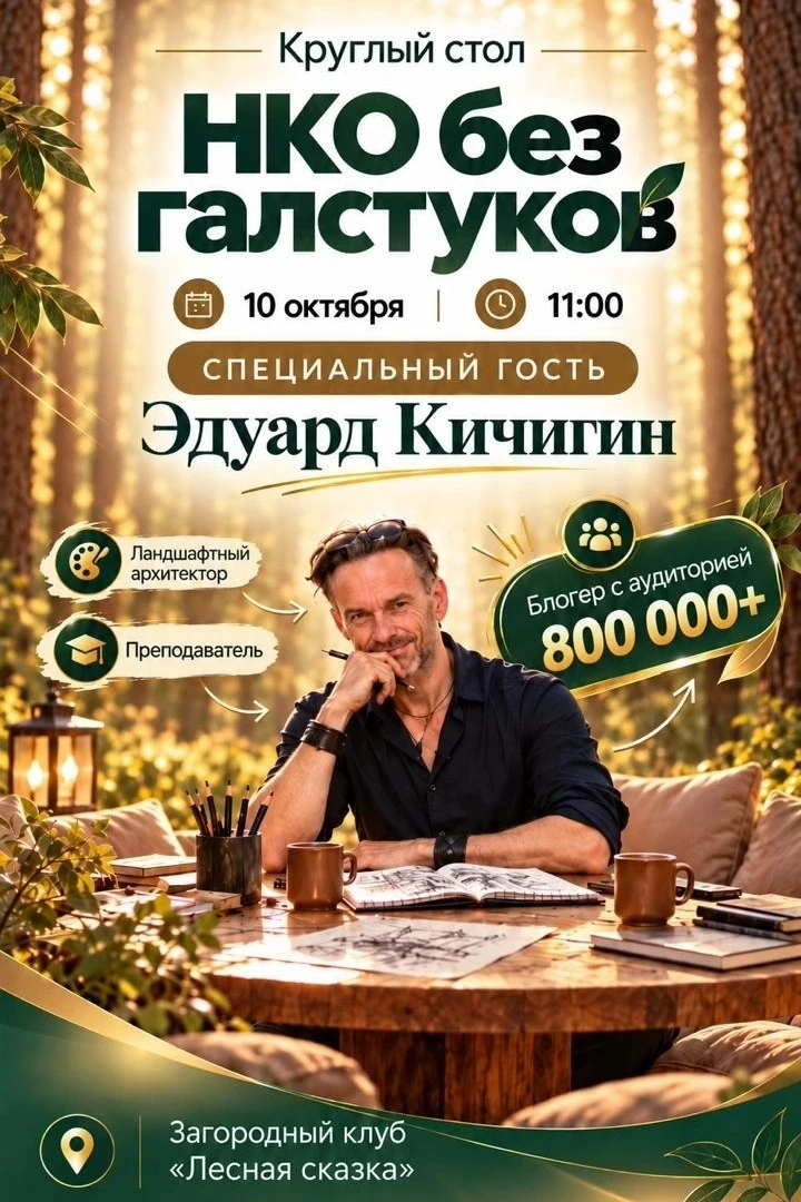 Сиверским активистам, общественникам и НКО: приглашаем на «НКО без галстуков»