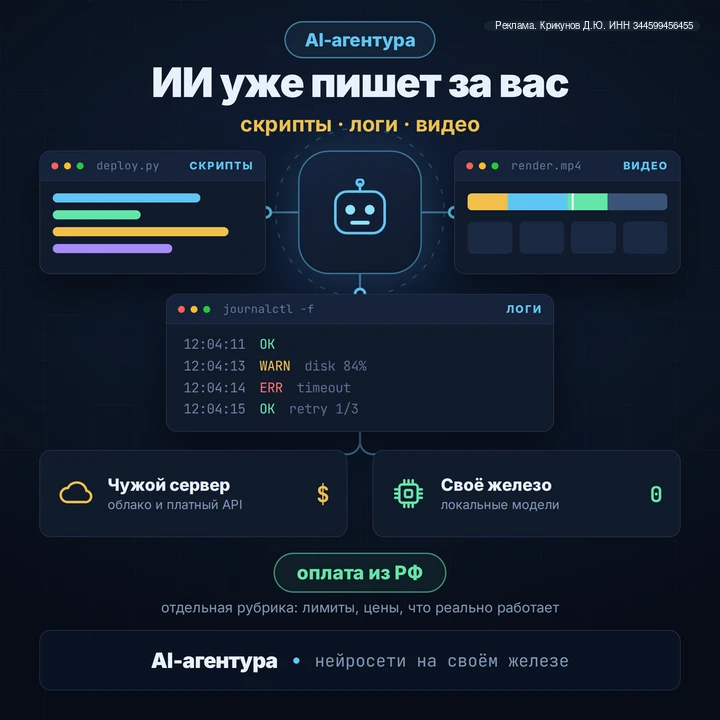 ИИ уже пишет за вас скрипты, разбирает логи и режет видео