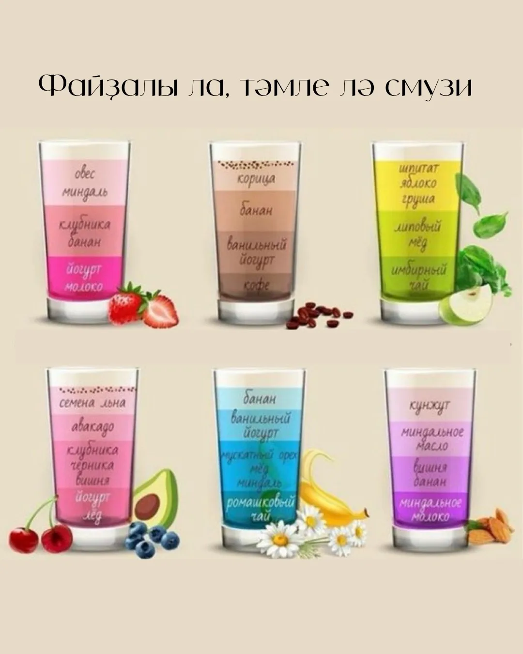 Йоҡлар алдынан витаминлы смузи эшләп эсеү файҙаға булыр.