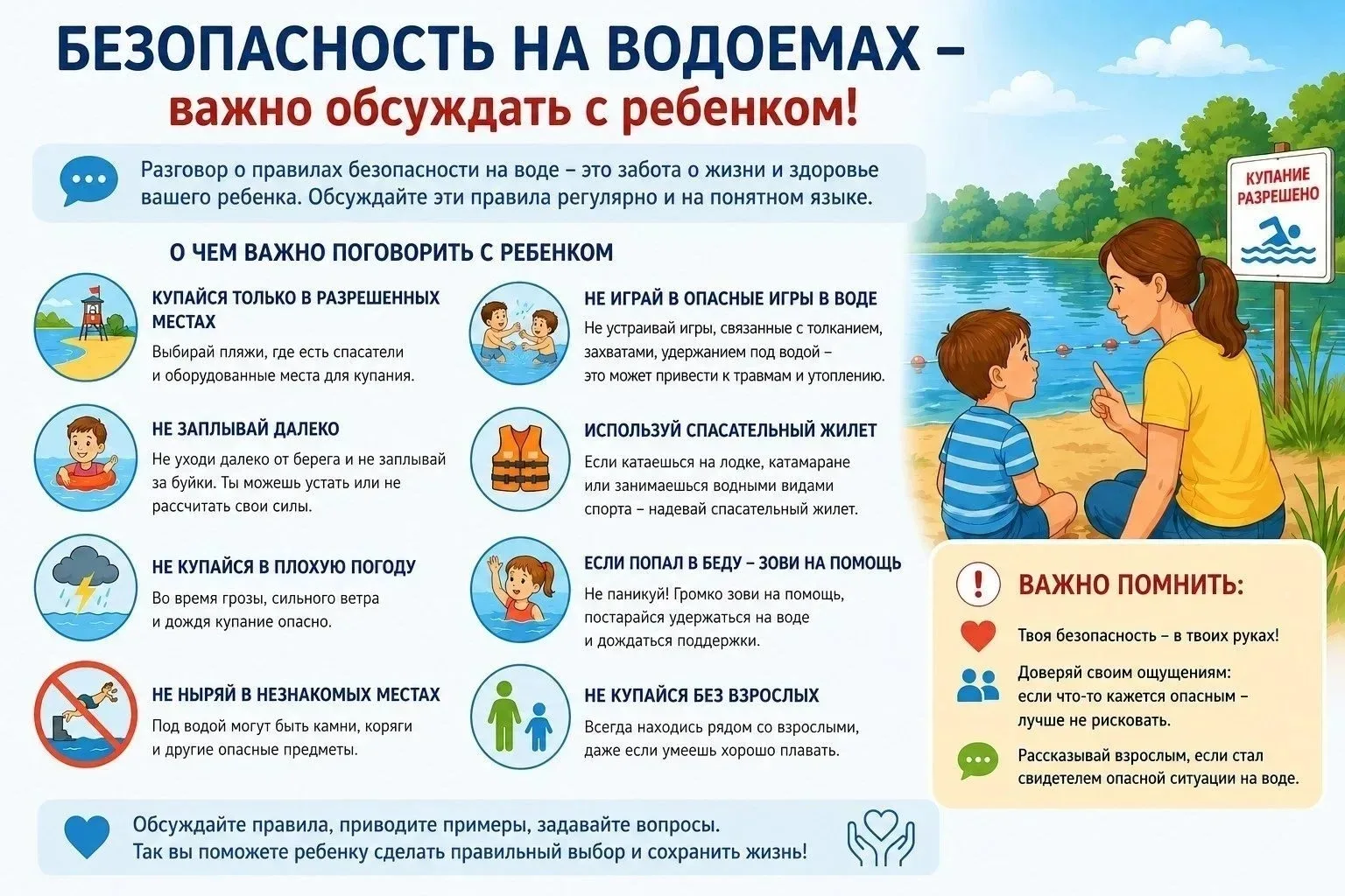 Лето наступило, и вместе с ним — радость и свобода! Но важно помнить о безопасности наших детей, осо