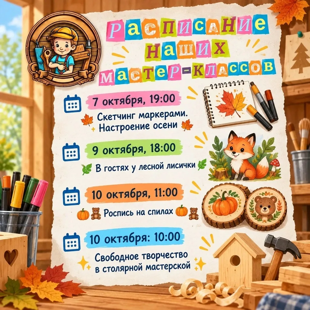 📅 Расписание наших мастер-классов 📅