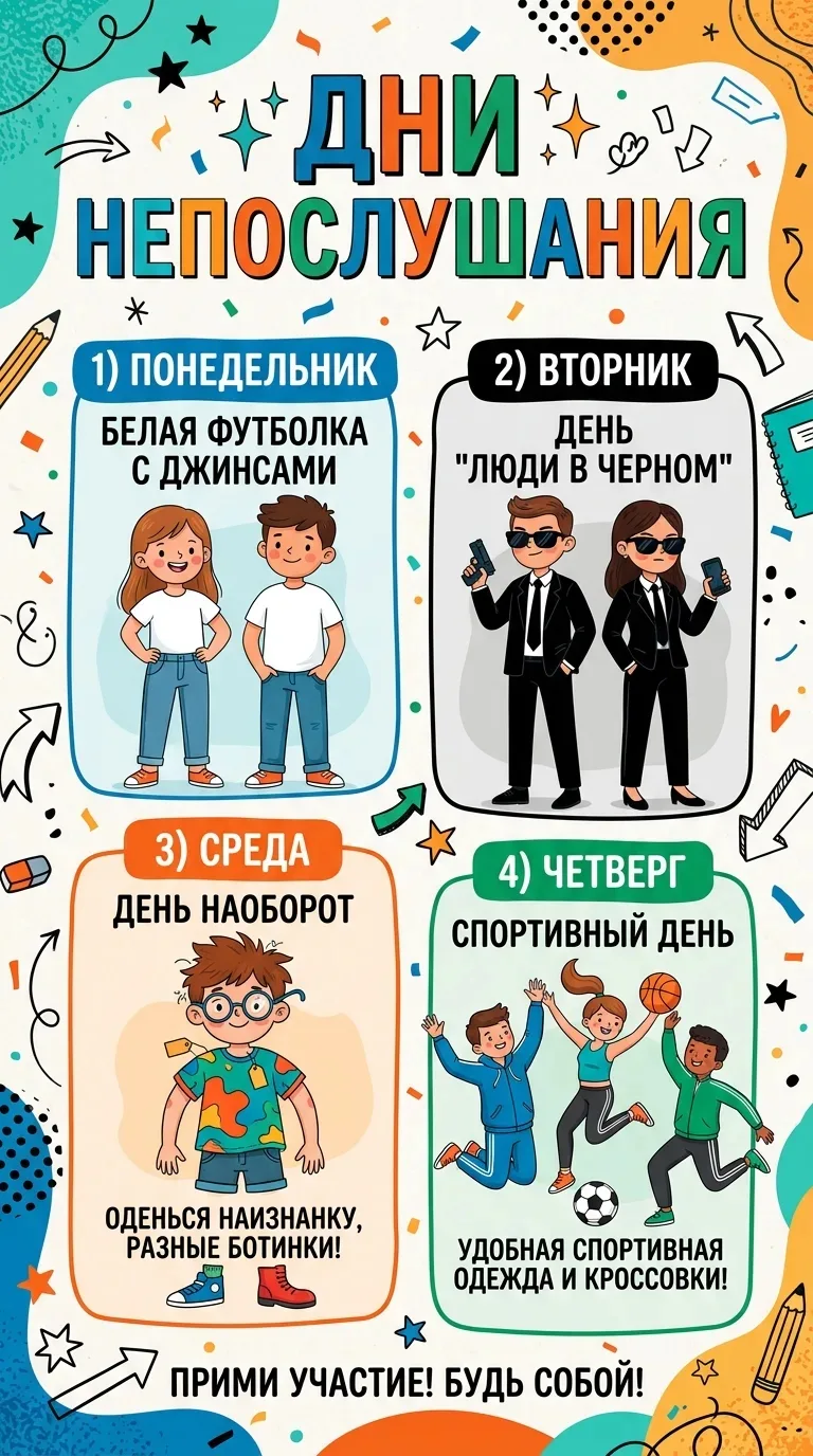🚀 ВНИМАНИЕ, ШКОЛА! Наступает НЕДЕЛЯ НЕПОСЛУШАНИЯ! 🚀