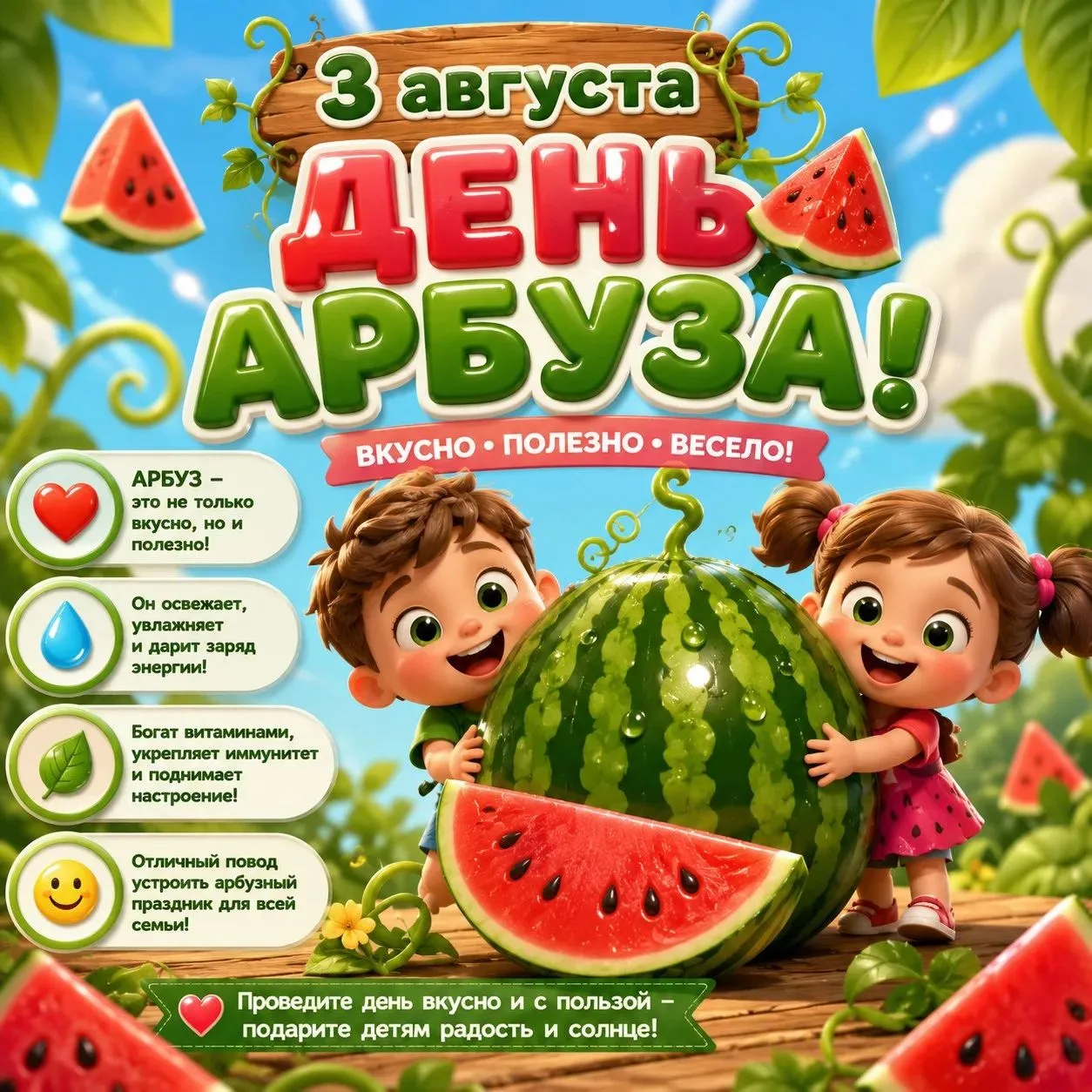 🍉 Осторожно, арбузный переполох! 🍉