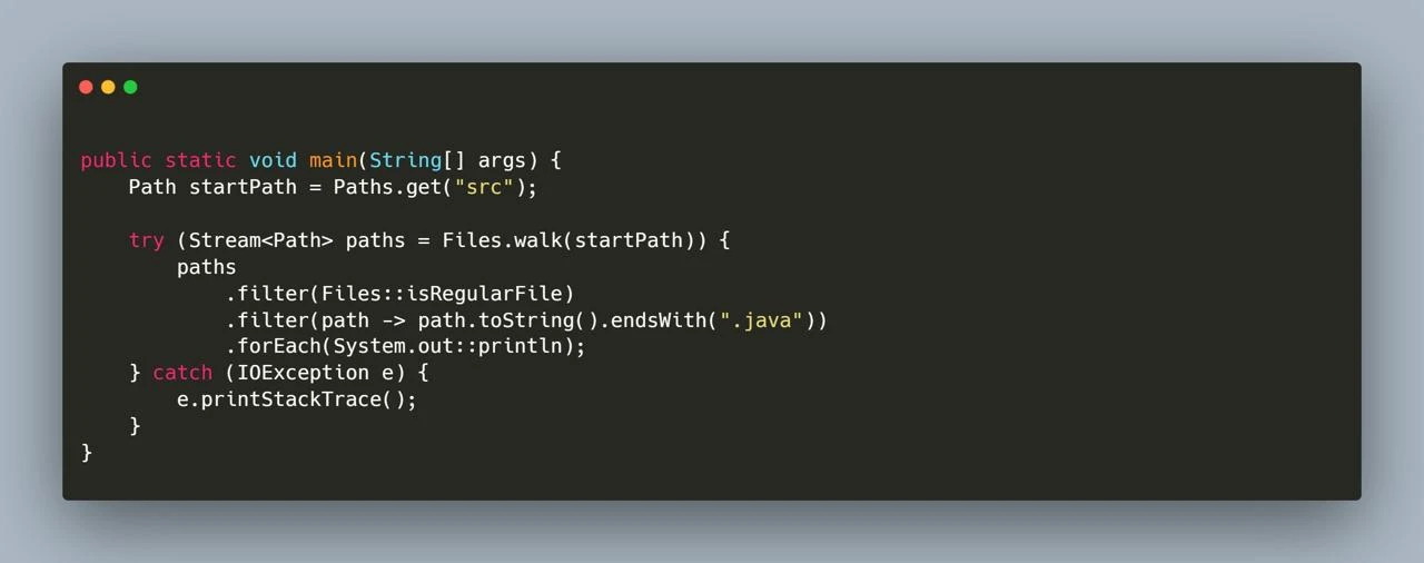 Java совет: рекурсивный обход файловой системы