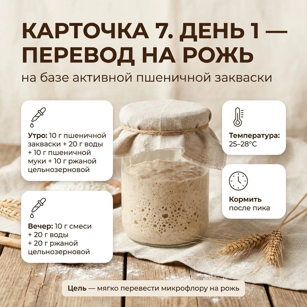 🍞 Гайд по ржаной закваске: как перевести и не потерять силу?
Друзья, многие боятся переводить пшени