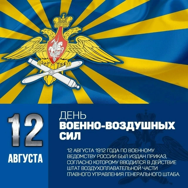 Сегодня исполняется 114 лет Военно- Воздушным Силам России.