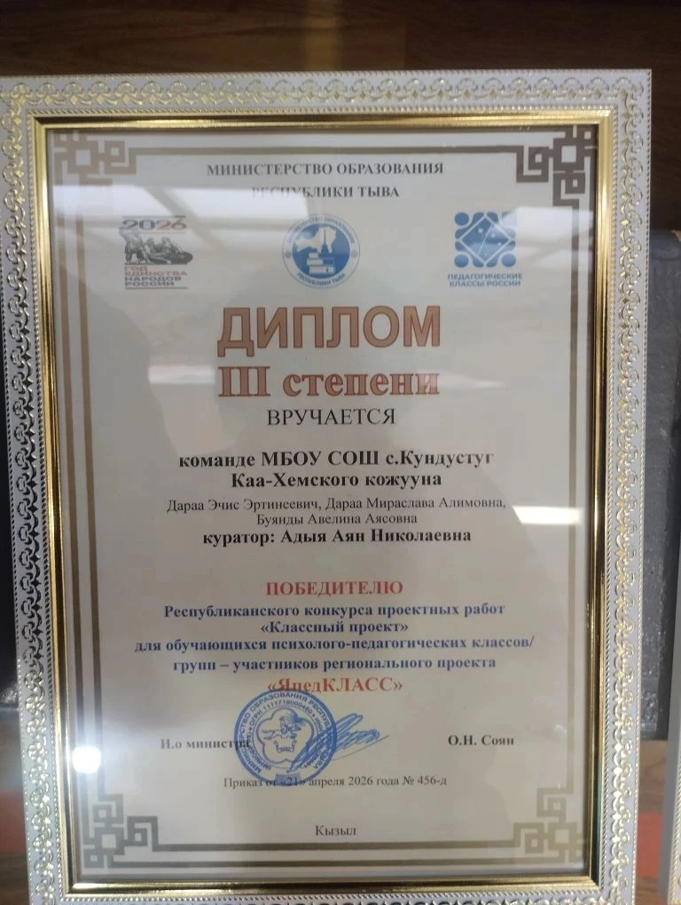 Подведены итоги конкурса педагогического класса "Классный Проект" наши дети заняли почё...
