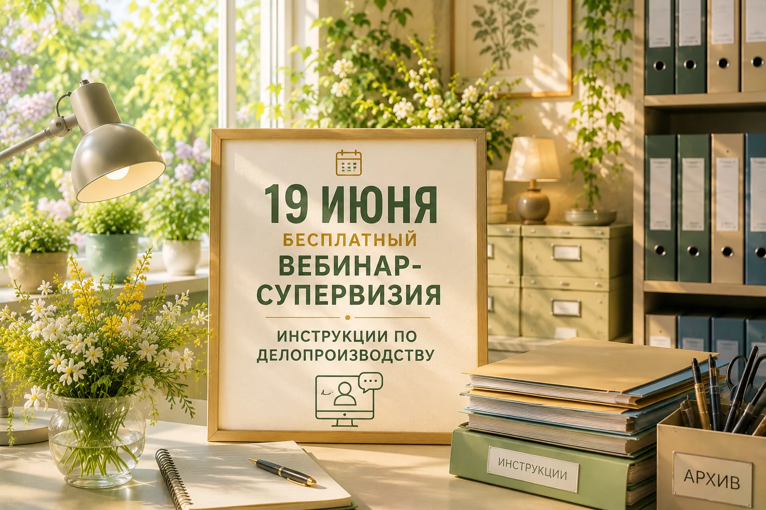❤️Уважаемые коллеги, 19 июня приглашаю всех на бесплатный вебинар-супервизию инструкции по делопроиз
