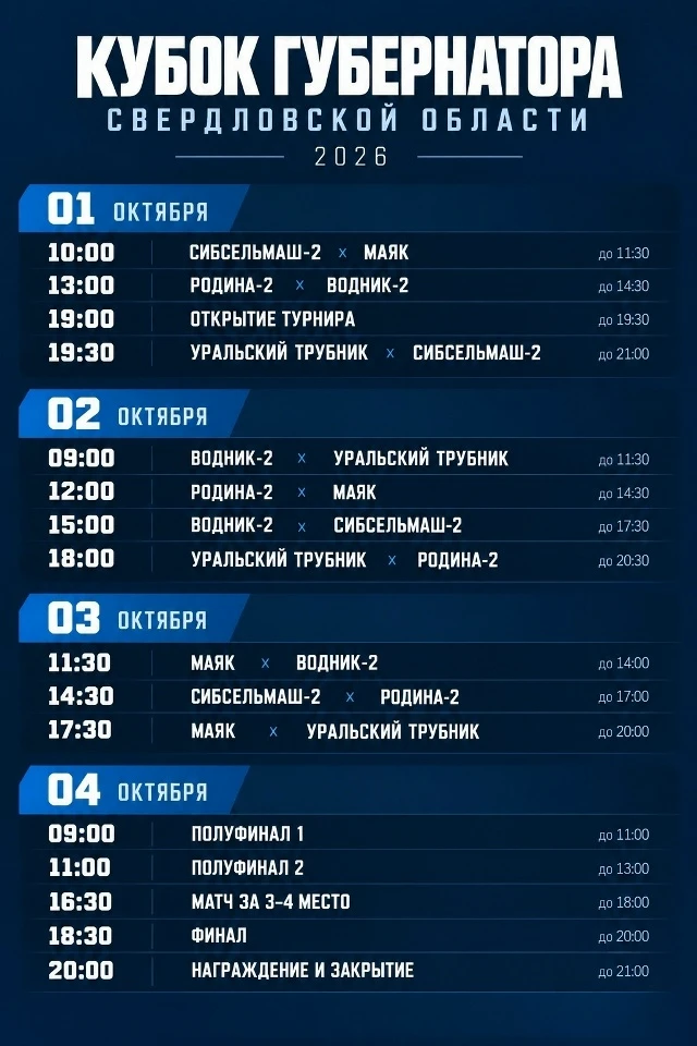 Молодёжь "Маяка" отправляется в Первоуральск на Кубок Губернатора!