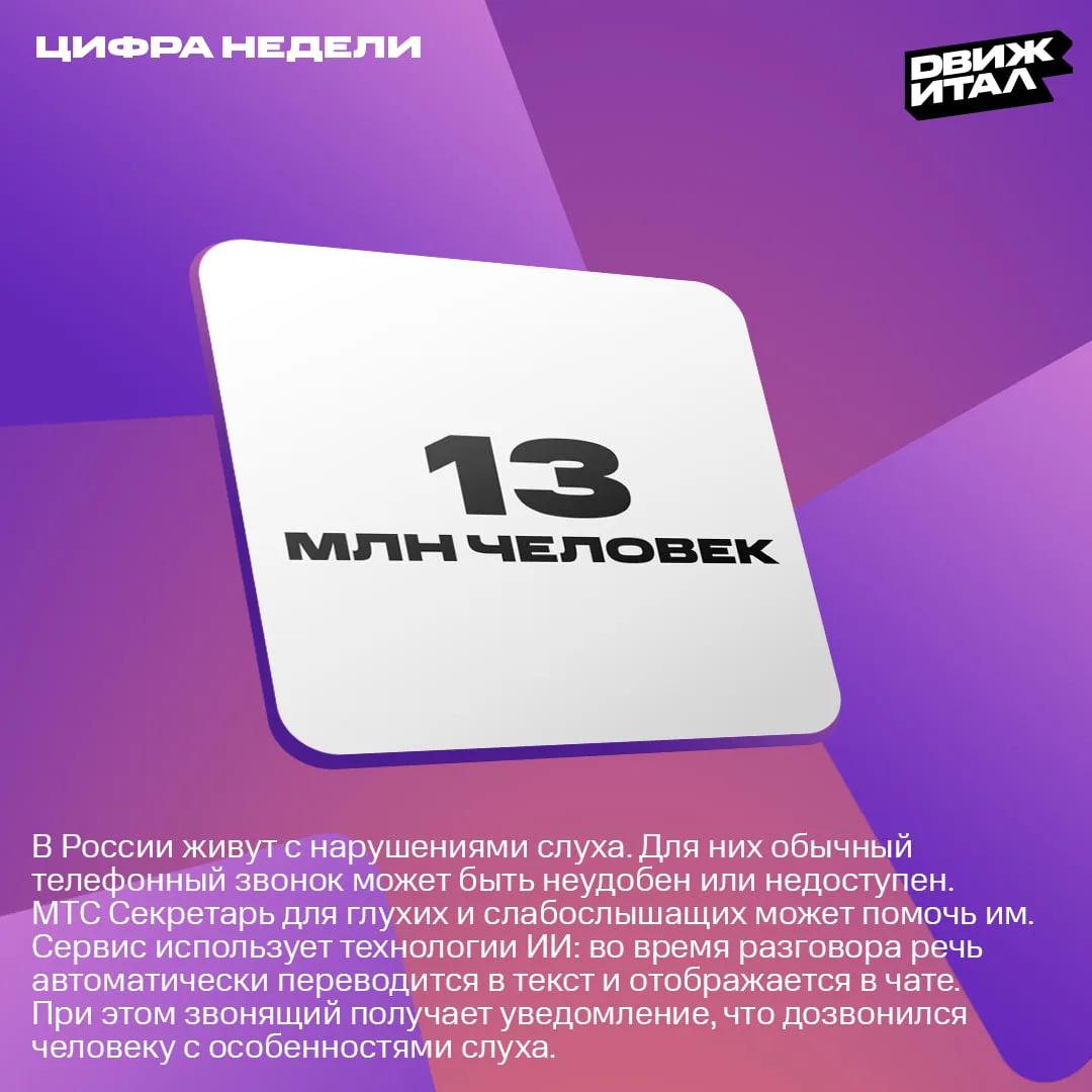 Среди нас есть люди с разными особенностями восприятия информации 🦻

Для людей с нарушениями слуха 
