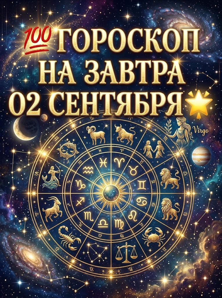 💯 Гороскоп на завтра 02 сентября 🌟