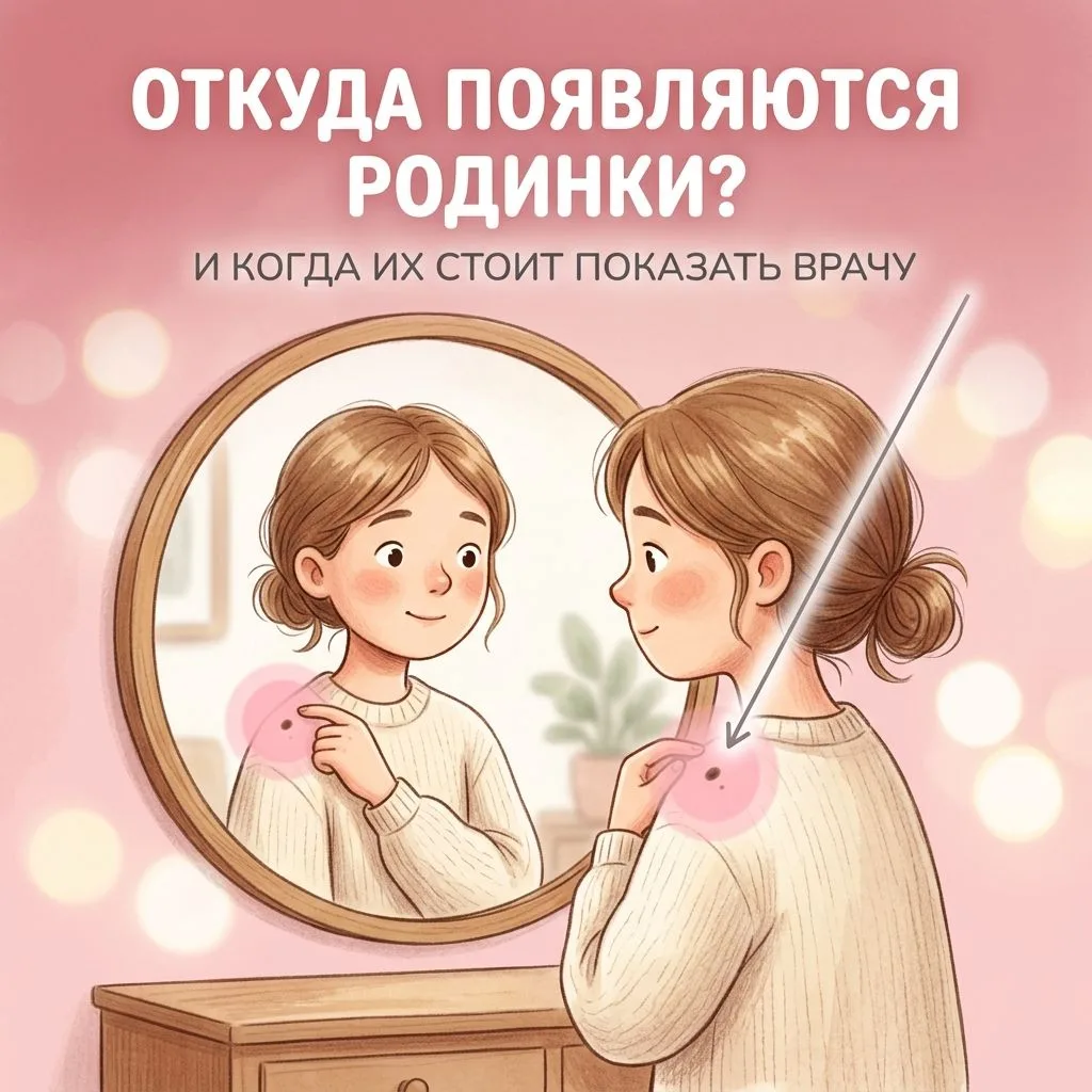 🟤 Откуда появляются родинки?