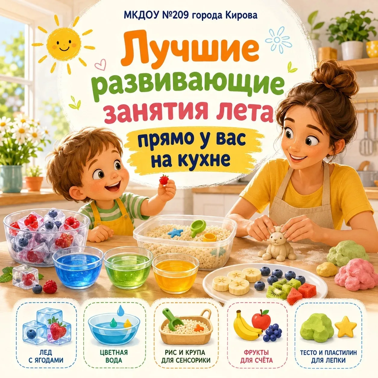☀️ Лето — отличное время для развития ребёнка!

И для этого не всегда нужны специальные пособия 😉
И