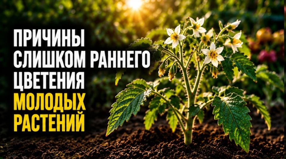 Причины слишком раннего цветения молодых растений