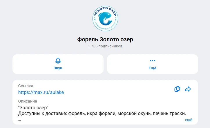 Друзья, это ссылка на этот канал в Мах - пересылайте знакомым, чтобы они тоже были в курсе наших нов