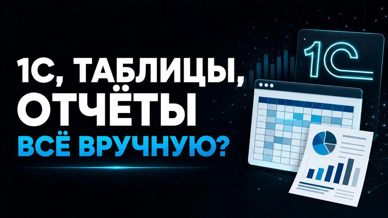 Как связать 1С и таблицы — для тех, кто тонет в рутине