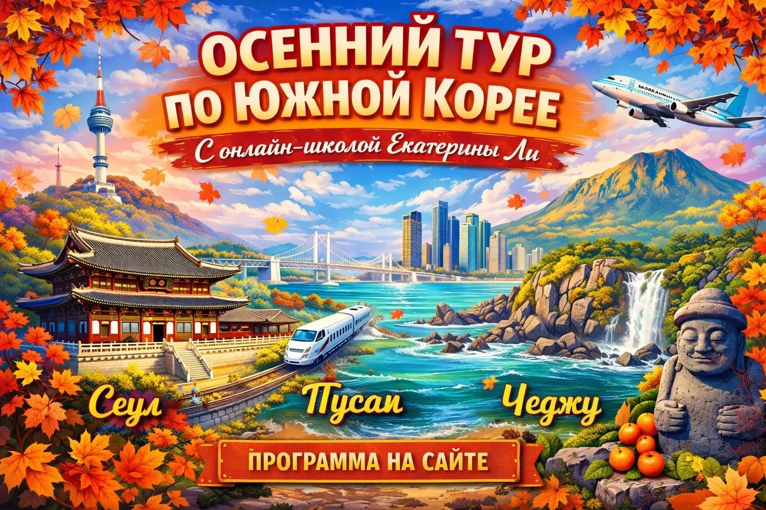 ‼️Освободилось 3 места на наш осенний тур в Южную Корею: Сеул, Пусан, Чеджу!