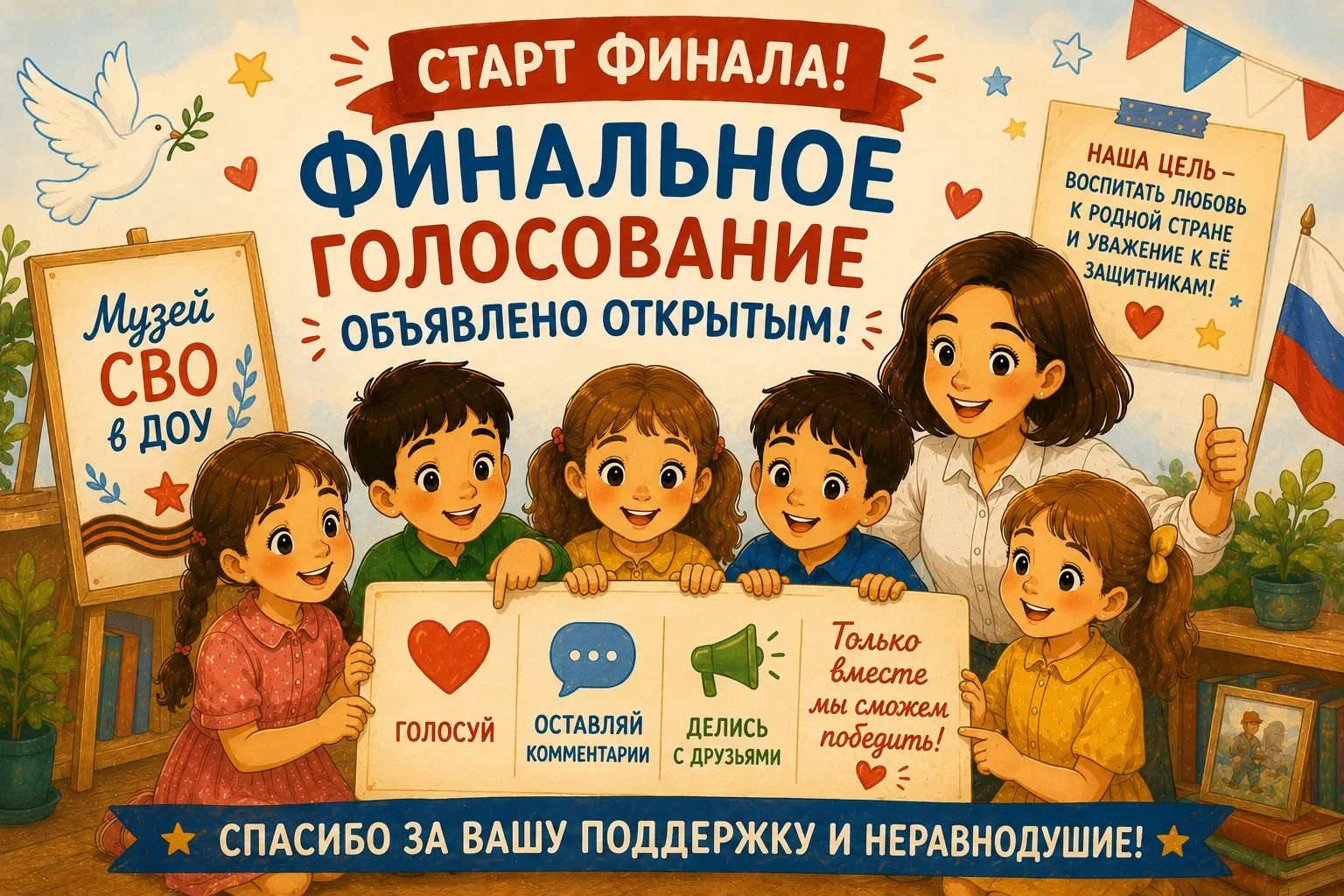 🚀 Финальное голосование объявлено открытым!

Дорогие родители, друзья и все, кто поддерживает наш п