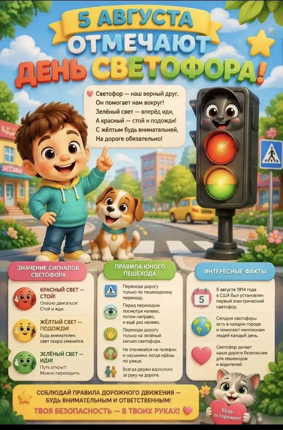 5 августа - Международный день светофора! 🚦