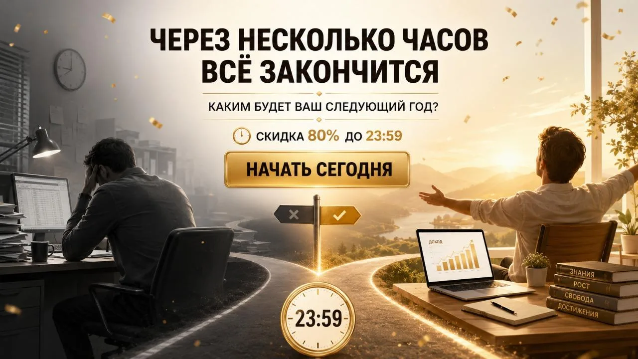 ⏳ Через несколько часов все закончится… Каким будет ваш следующий год?