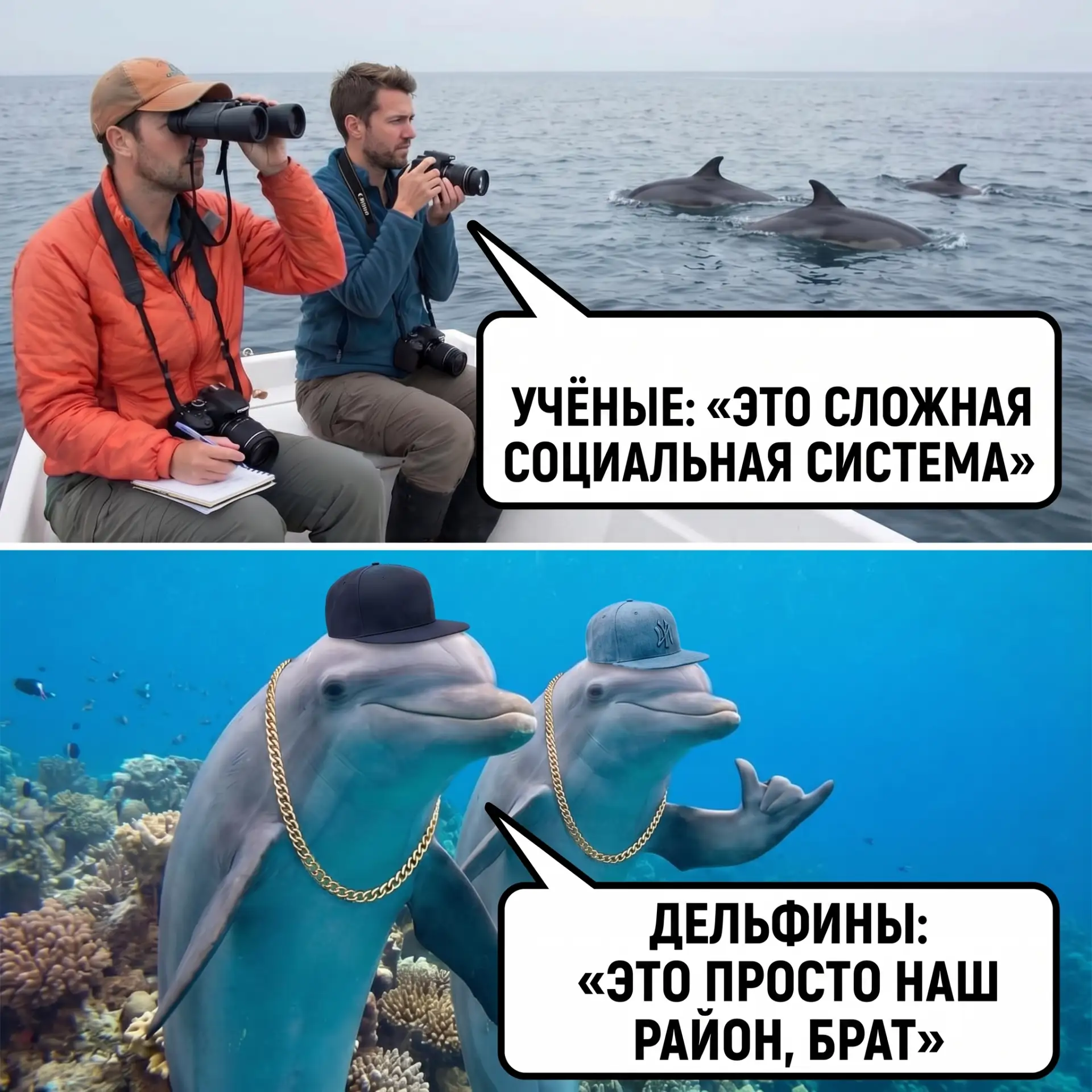 Дельфины — это не «милые спасатели людей». Это скорее… организованная группировка - у них всё устрое
