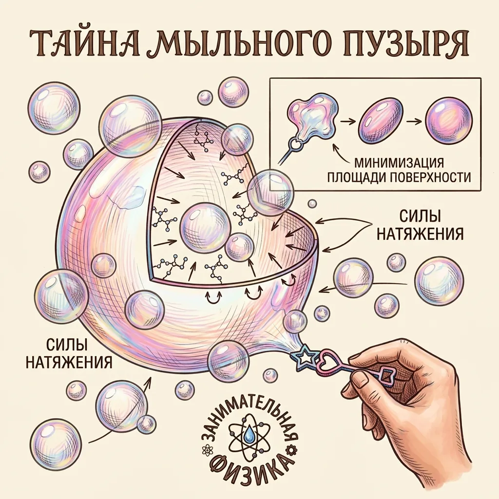 💧 ТАЙНА МЫЛЬНОГО ПУЗЫРЯ: ПОЧЕМУ ОН ВСЕГДА СФЕРИЧЕСКИЙ?

Завершаем воскресный вечер простым вопросом