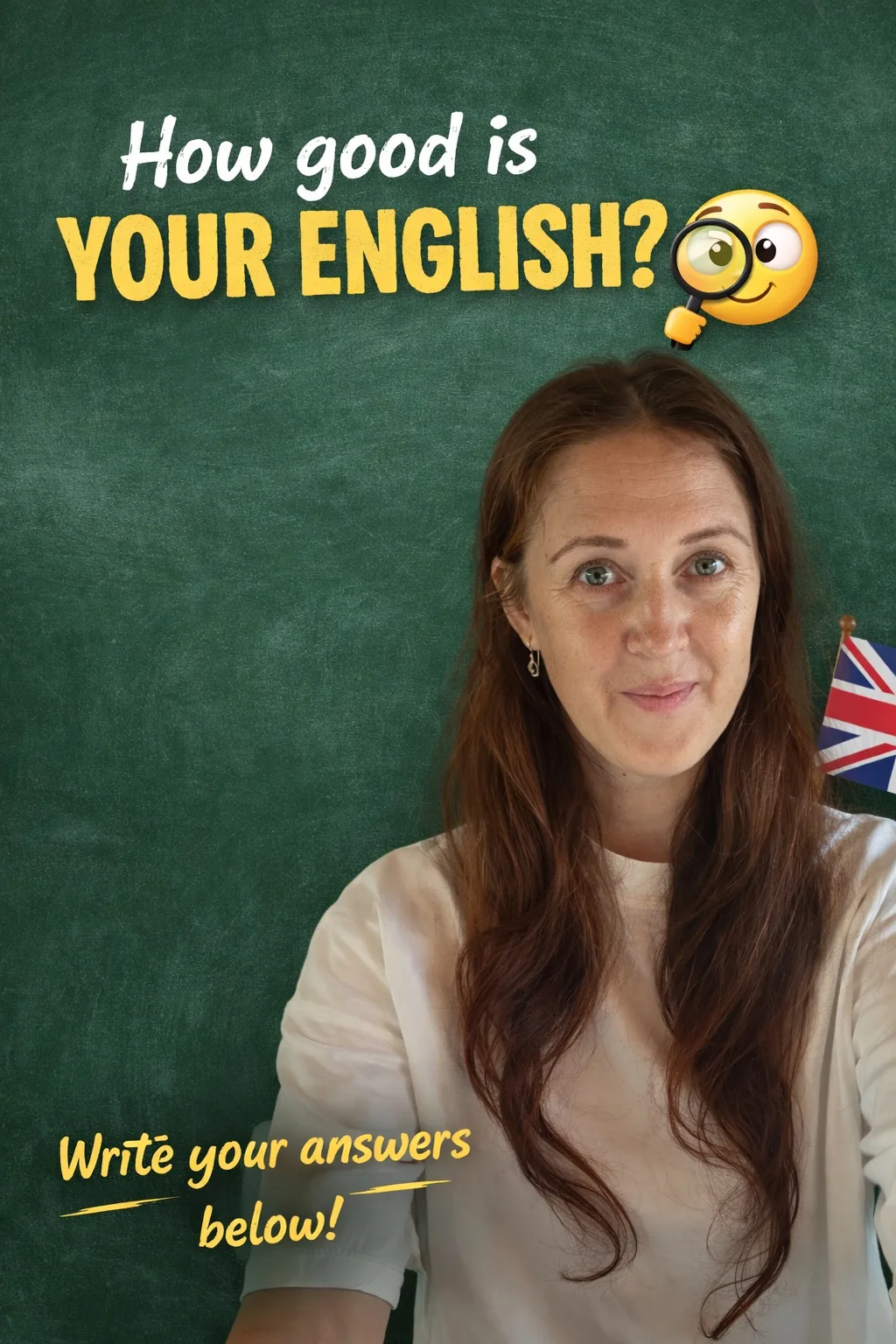 How good is your English? 👀  Выбери правильное предложение:  1️⃣ a) She have 10 years old b) She is 