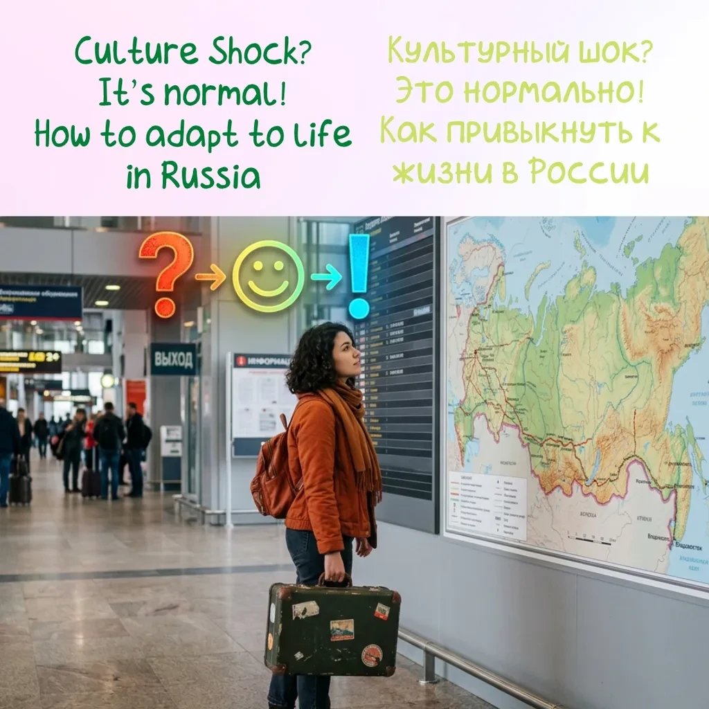 🌍 Культурный шок? Это нормально!

Переезд в новую страну — это увлекательно, но иногда бывает сложн