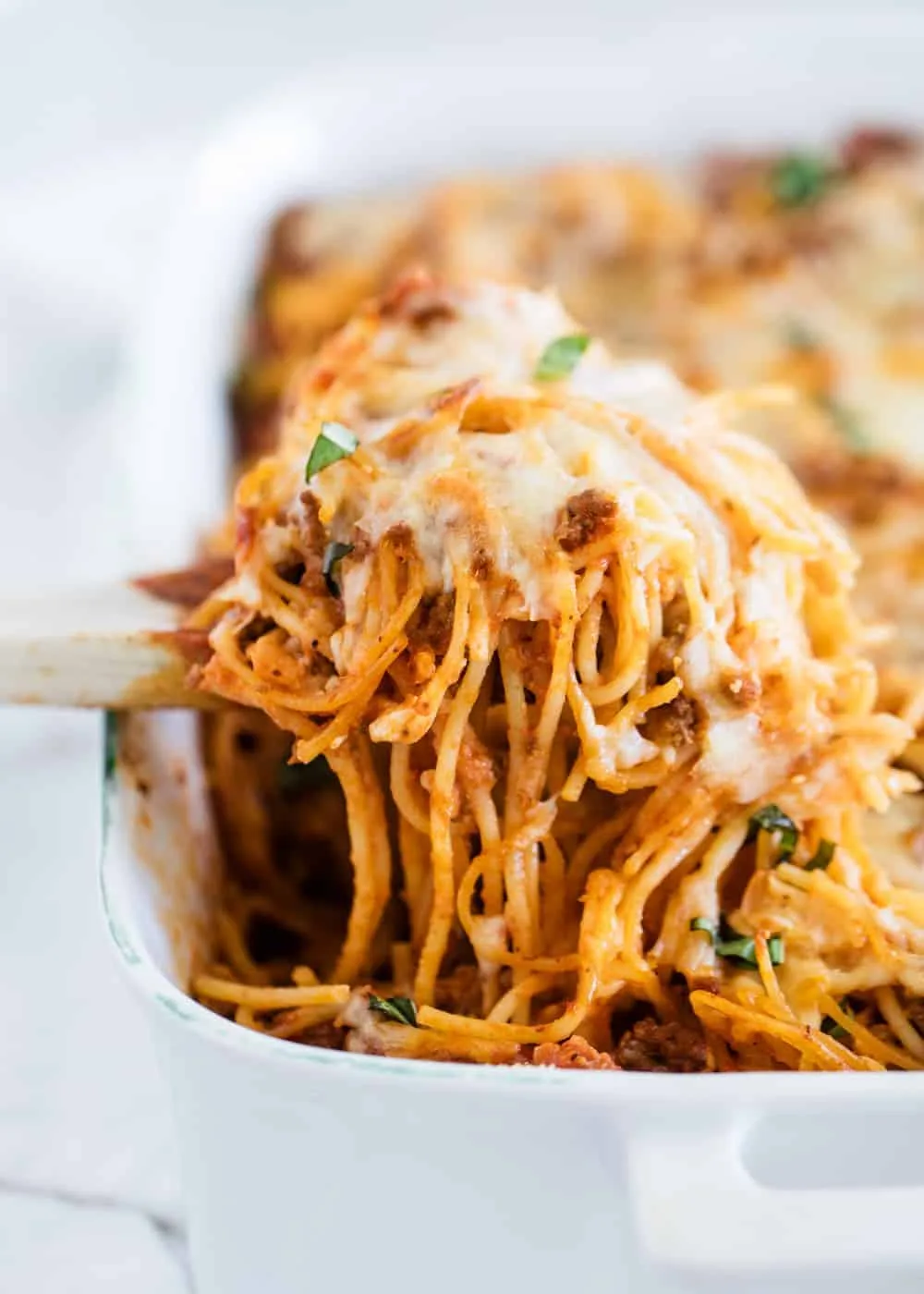 🍝 Запечённые спагетти с мясным соусом