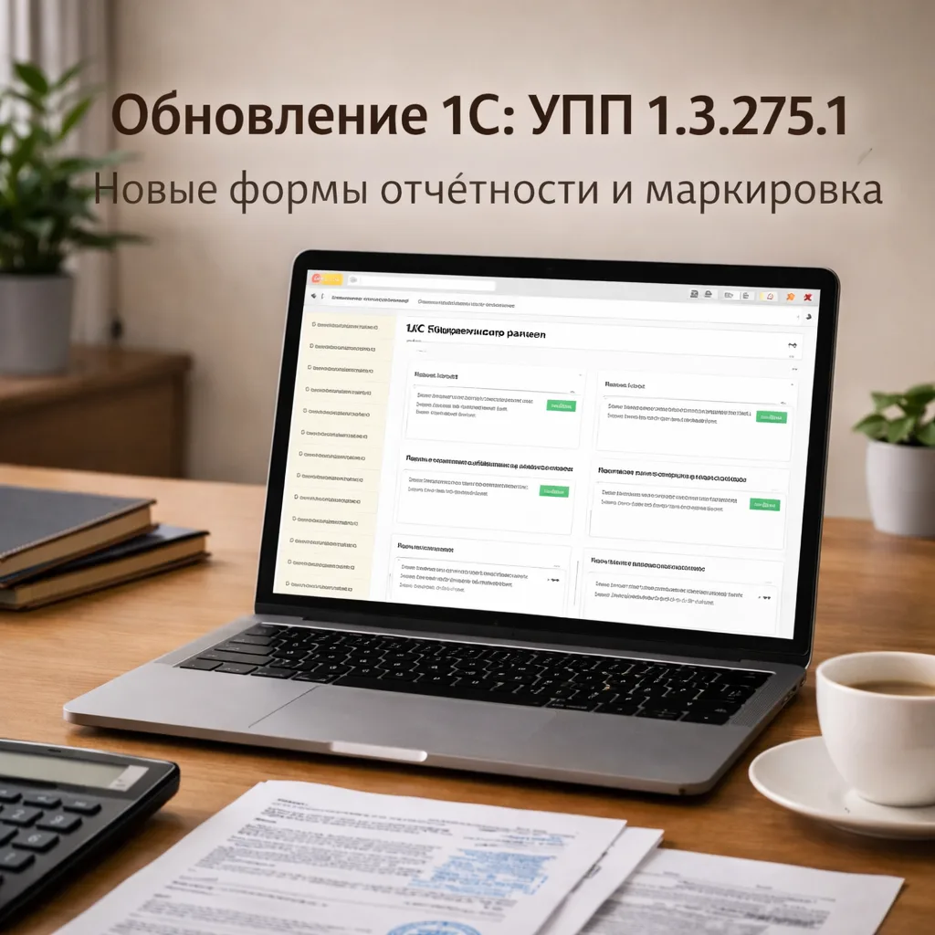 Обновление 1С: УПП 1.3.275.1 — новые формы отчётности и маркировка