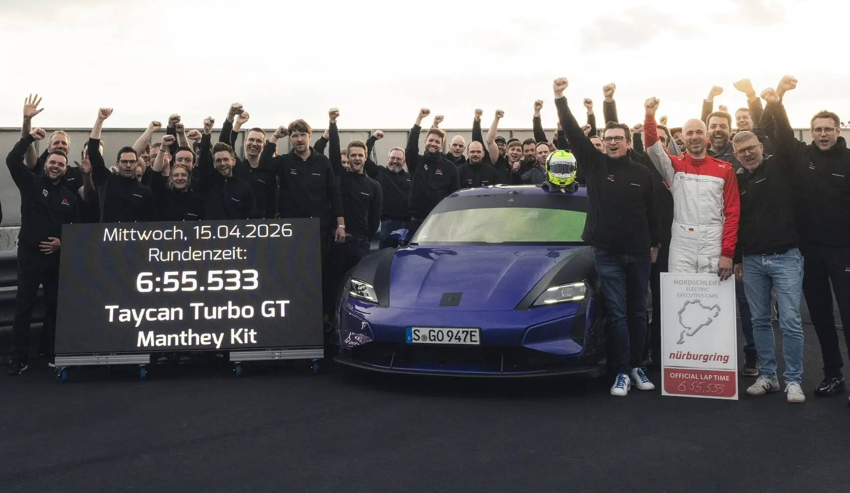 Porsche вернула рекорд Нюрбургринга у Xiaomi   Porsche Taycan Turbo GT Manthey Kit установил новый р