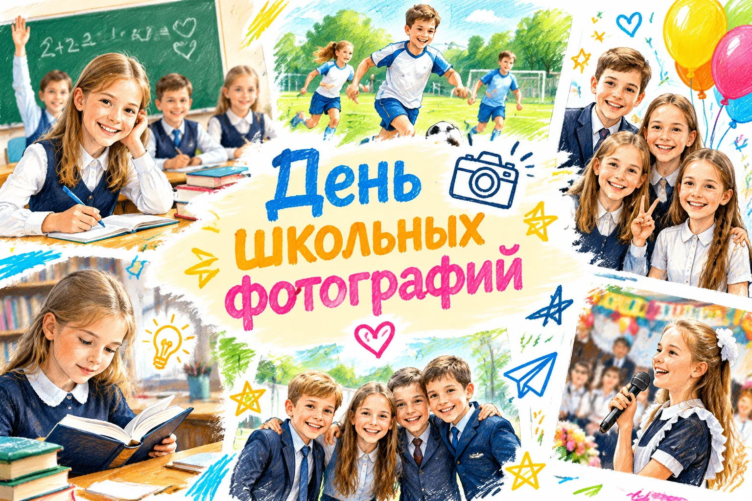 День школьных фотографий — это неофициальный праздник, который ежегодно отмечается во в...