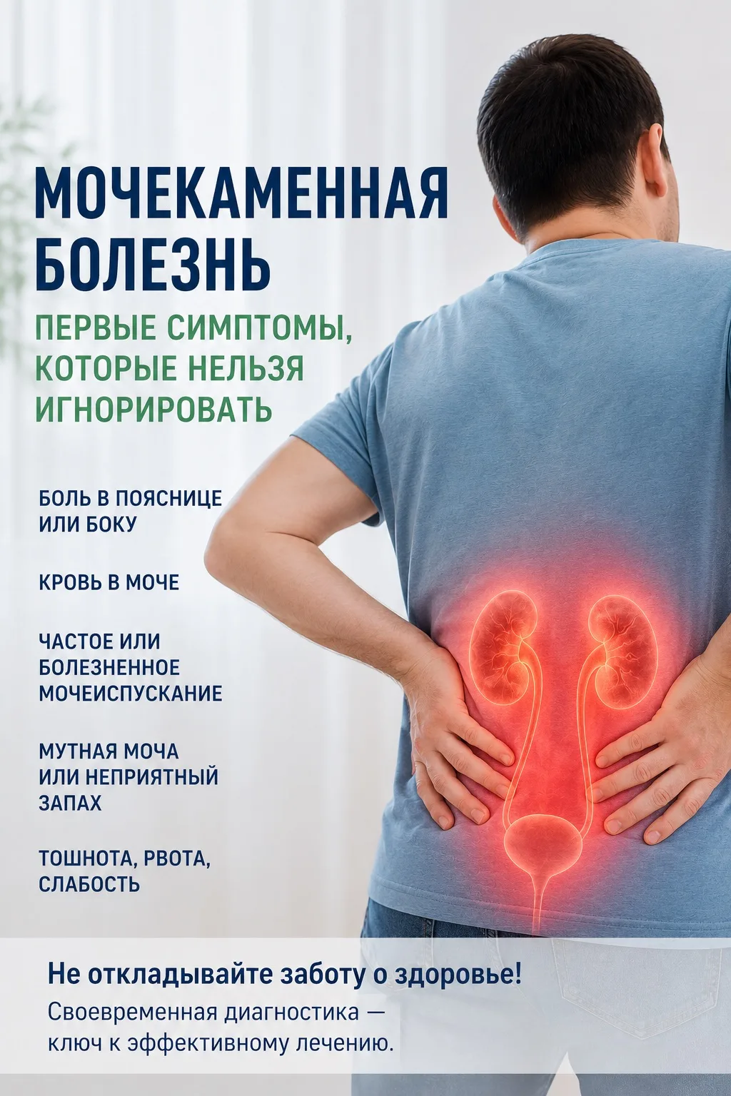 🪨 Мочекаменная болезнь может долго протекать бессимптомно, но когда камень начинает двигаться, боль