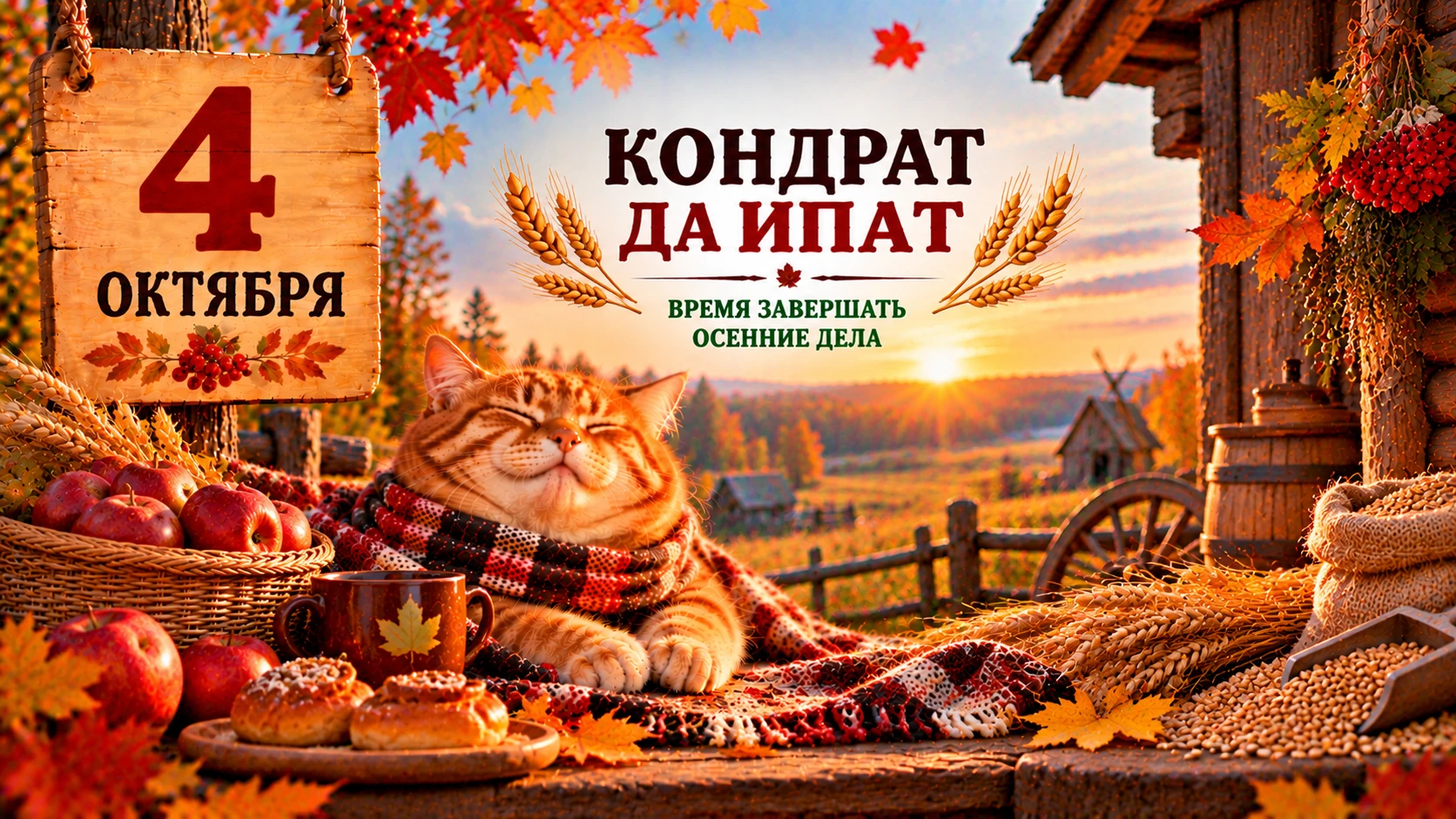 🌿 4 октября — Кондрат да Ипат: народные приметы 🌿