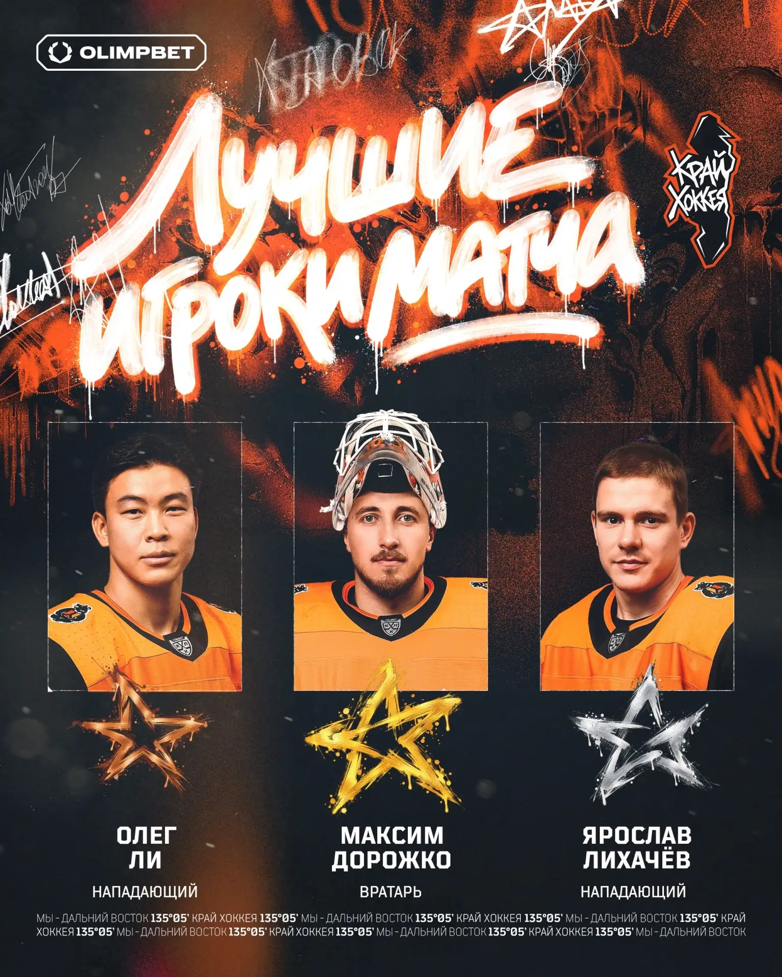 Три звезды матча по версии болельщиков ⭐️ ⭐️⭐️